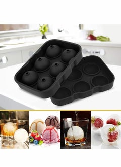 NIBEMINENT Round Ice Hockey Mold, Silicone 8 Cell Mold with Lid and Funnel, Cube Tray, BPA Free, Non Stick Easy To Demold, Maker (Blue, 1 Piece)  - Image 4