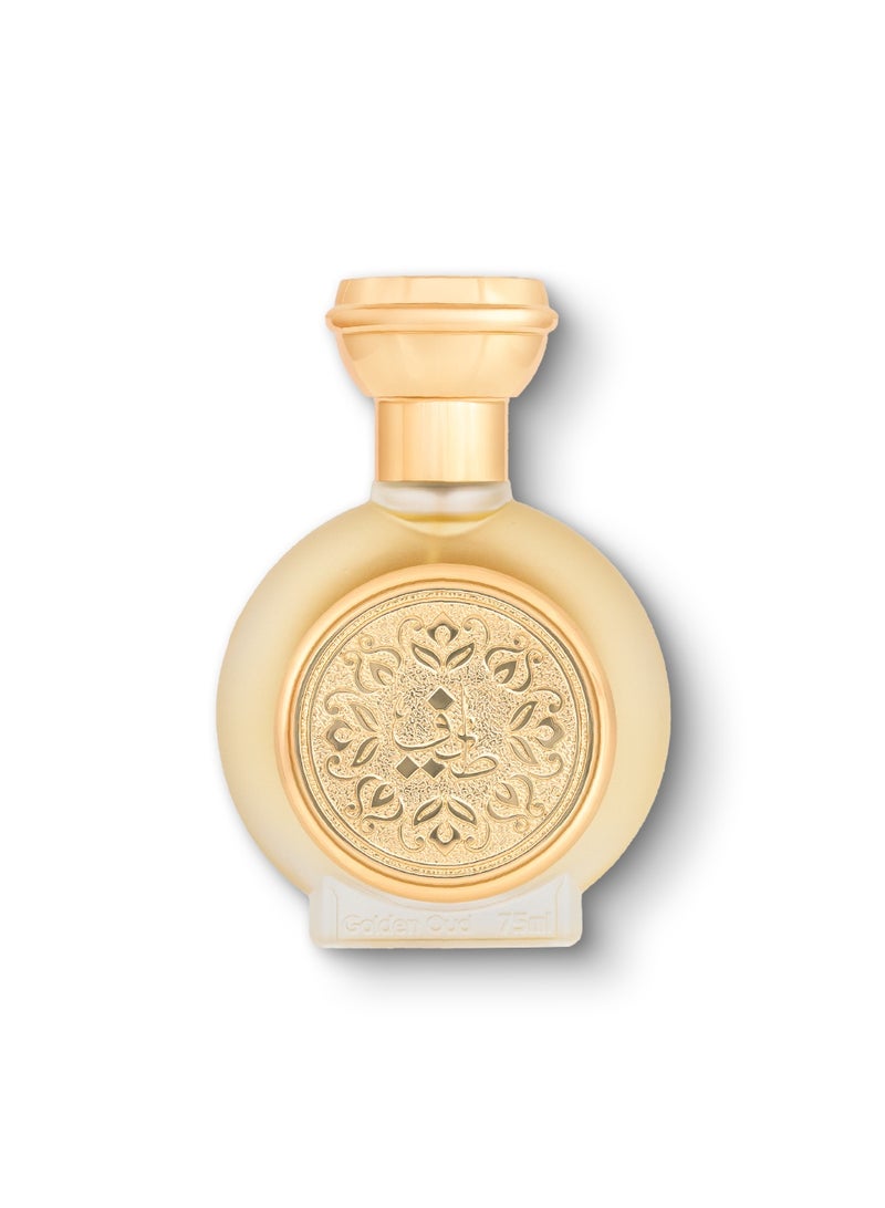 Taif Al Emarat Golden Oud Eau de Parfum 75ml, Unisex Arabic Perfume, Long Lasting Oud Oriental Fragrance for Men & Women - Image 1
