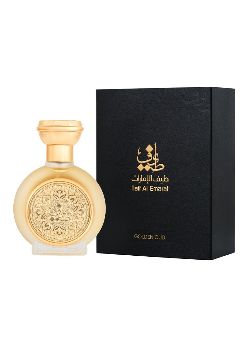 Taif Al Emarat Golden Oud Eau de Parfum 75ml, Unisex Arabic Perfume, Long Lasting Oud Oriental Fragrance for Men & Women - Image 2