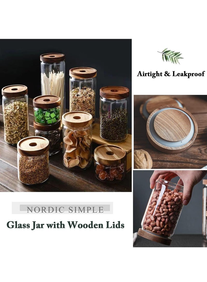 عام عبوة مكونة من 3 برطمانات تخزين زجاجية محكمة الغلق، برطمانات زجاجية بوروسيليكات لبسكويت القهوة (800 مل، 1000 مل، 500 مل) - Image 4