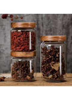 General 3 Pack Airtight Glass Storage Jar Borosilicate Glass Kitchen Canisters Glass Canister for Kitchen, Pantry Organization Ideal for Coffee Nuts Cookie (800ml 1000ml 500ml)  - Image 3