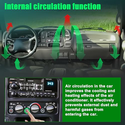 KUTTOLE Climate Control Module for Chevrolet GMC C1500 C2500 C3500 K1500 K2500 K3500 Tahoe Suburban Yukon, Cadillac Escalade, #OE 599-006 AC Control Switch w/Rear Window Defogger - Image 4