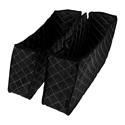 HDBUBALUS Non-Stretched Saddlebag Liners Inserts White Thread Compatible with Harley Touring Electra Street Glide Road King 2014-2023 1 Pair - Image 1