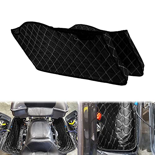 HDBUBALUS Non-Stretched Saddlebag Liners Inserts White Thread Compatible with Harley Touring Electra Street Glide Road King 2014-2023 1 Pair - Image 2
