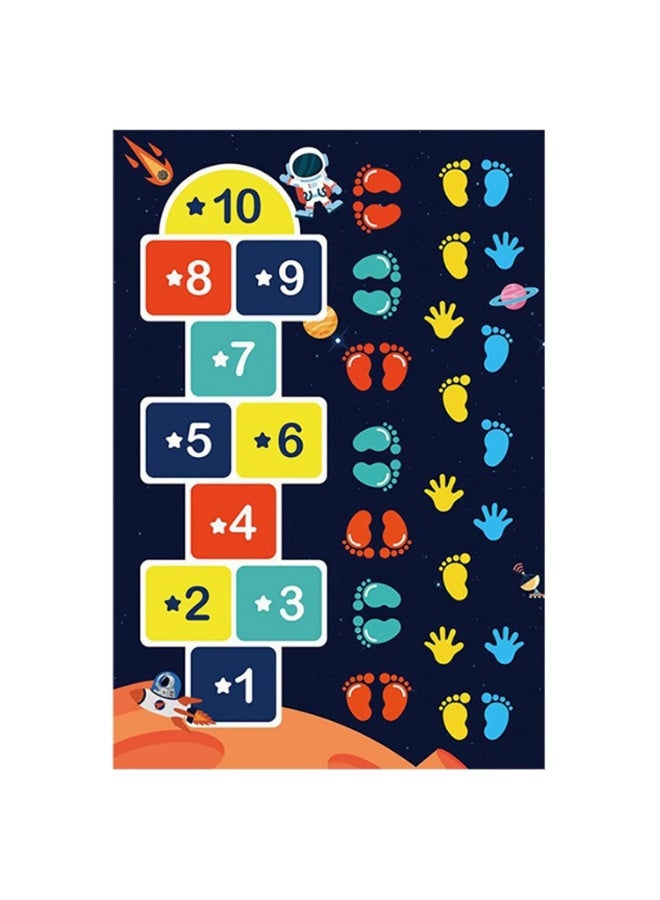LOKIPA Play Mat - Kids Car Rug with Anti-Slip Particles - Easy to Clean Playroom Rugs - Playmat Perfect for Children's Bedrooms, with Hopscotch Design,Black,80×120 cm  - Image 3