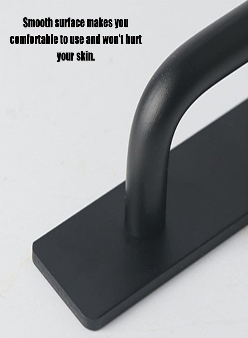 GGOOT 2 Pcs/set Self-Adhesive Cabinet Handles, Aluminum Alloy Pull Push Door Handles, Sliding Door Handle, Free Punch Bar Handle for Furniture Wardrobe Drawer Cabinet Cupboard Closet Garage Barn Door - Image 4