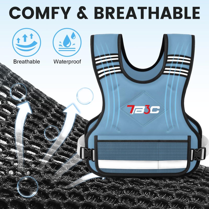 TB3C Adjustable Weighted Vest for Women - 04-10lb/11-20lb/20-32lb for Strength Training Body Weight Vest for Running Walking and Home Workouts - Image 3