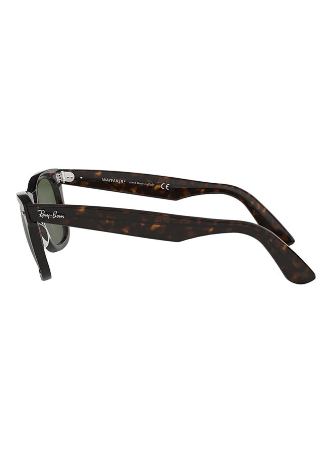 Ray-Ban Unisex Original wayfarer Tortoise Sunglass RB2140 902 50MM Green Lenses - Image 4