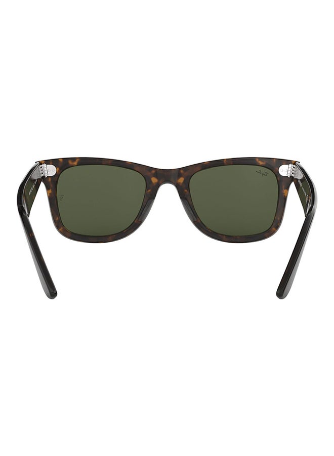 Ray-Ban Unisex Original wayfarer Tortoise Sunglass RB2140 902 50MM Green Lenses - Image 3