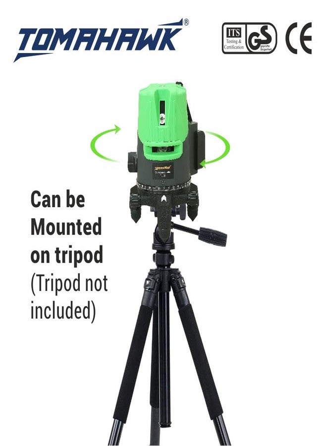 TOMAHAWK® Plastic Professional 2-Line 3D Cross Self Leveling Laser Level, Horizontal and Vertical Green Laser Line (02-N-2Line level) - Image 5
