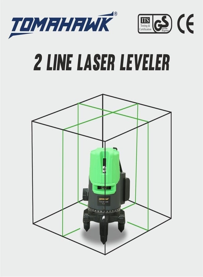 TOMAHAWK® Plastic Professional 2-Line 3D Cross Self Leveling Laser Level, Horizontal and Vertical Green Laser Line (02-N-2Line level) - Image 3