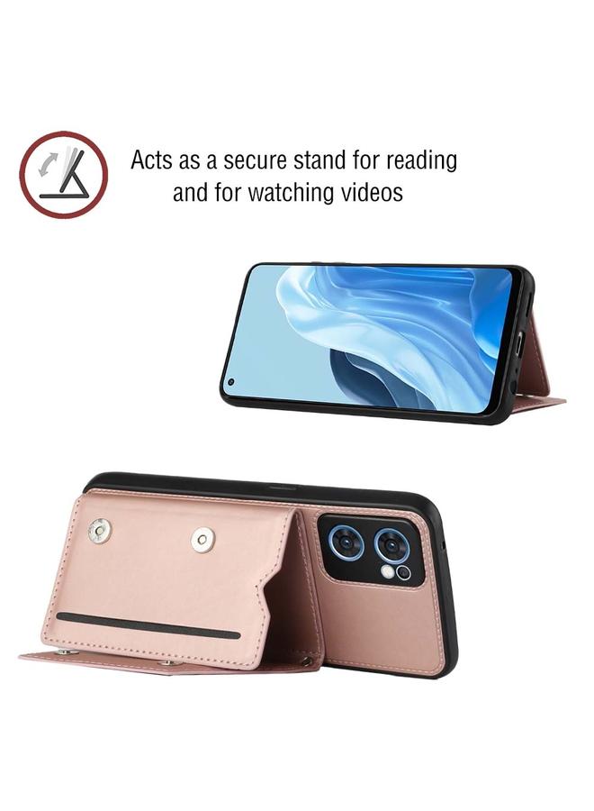 اس-توب جراب لهاتف OPPO Reno7 5G بملمس الجلد من البولي يوريثان الحراري + TPU + جراب هاتف PC - Image 4