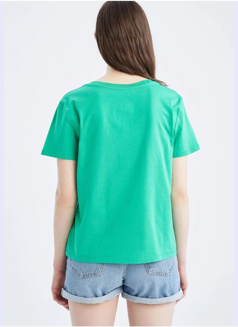 DeFacto Relaxed Fit V Neck T-Shirt