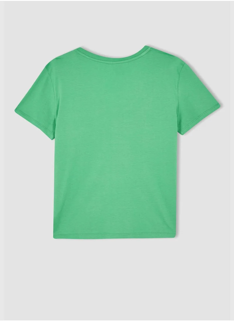 DeFacto Relaxed Fit V Neck T-Shirt