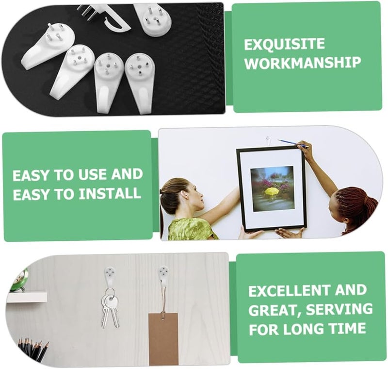 25 قطعة من خطافات الأظافر الشفافة غير المرئية قوية التحمل لتركيب الصور والأعمال الفنية بدون إطار - Image 5