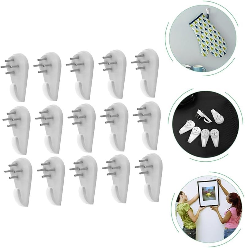 25 قطعة من خطافات الأظافر الشفافة غير المرئية قوية التحمل لتركيب الصور والأعمال الفنية بدون إطار - Image 4