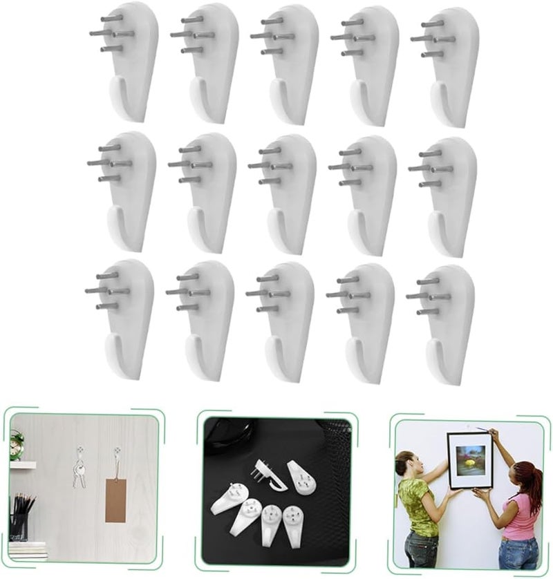 25 قطعة من خطافات الأظافر الشفافة غير المرئية قوية التحمل لتركيب الصور والأعمال الفنية بدون إطار - Image 3