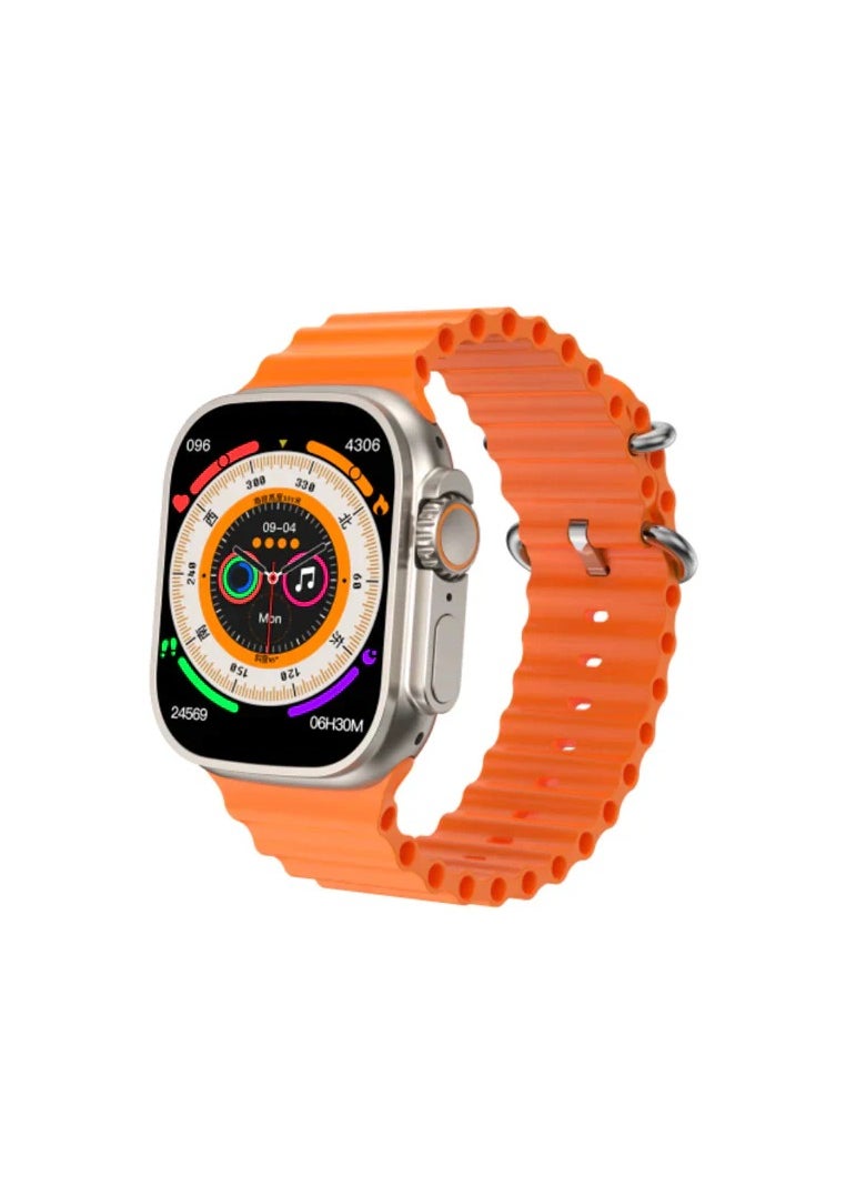 ZT - Smart Watch T10 Ultra 2 Big,49mm 2.19 inch,Heart Rate,Blood Pressure,Oxygen,BT call and BT Music,Sleep monitoring,Alarm clock,sport mode,Remote Photography-orange - Image 1