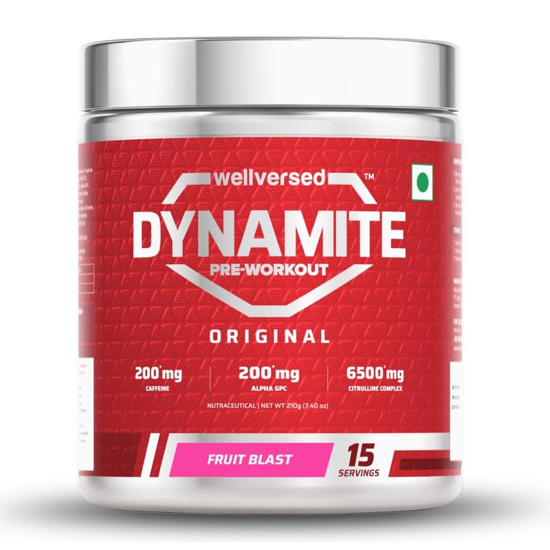 Wellversed Dynamite Pre-Workout Fruit Blast (210g) - Image 1