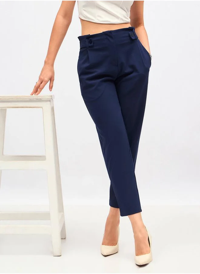 ساسافراس Front Button Paperbag Waist Pants by Styli