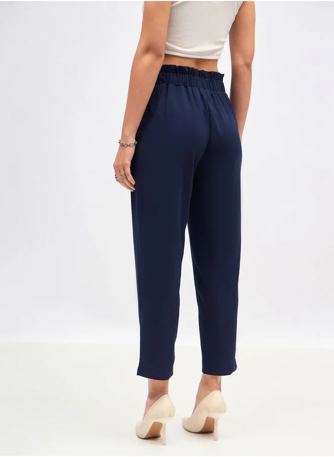 ساسافراس Front Button Paperbag Waist Pants by Styli