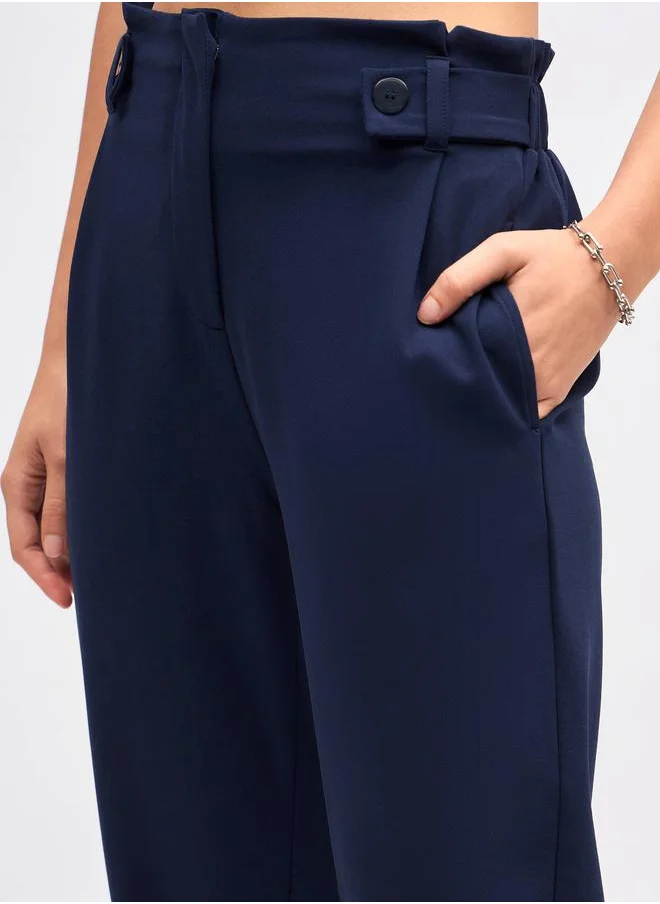 ساسافراس Front Button Paperbag Waist Pants by Styli