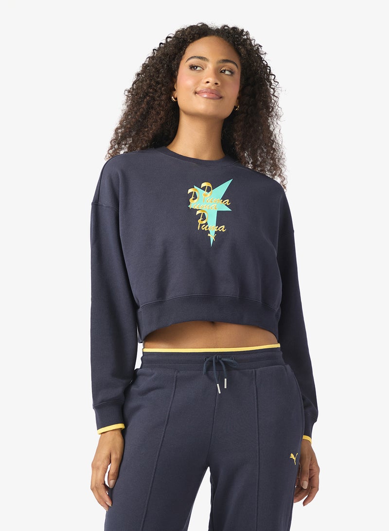 PUMA Road To Unity Graphic Oversized Sweatshirt - Image 1