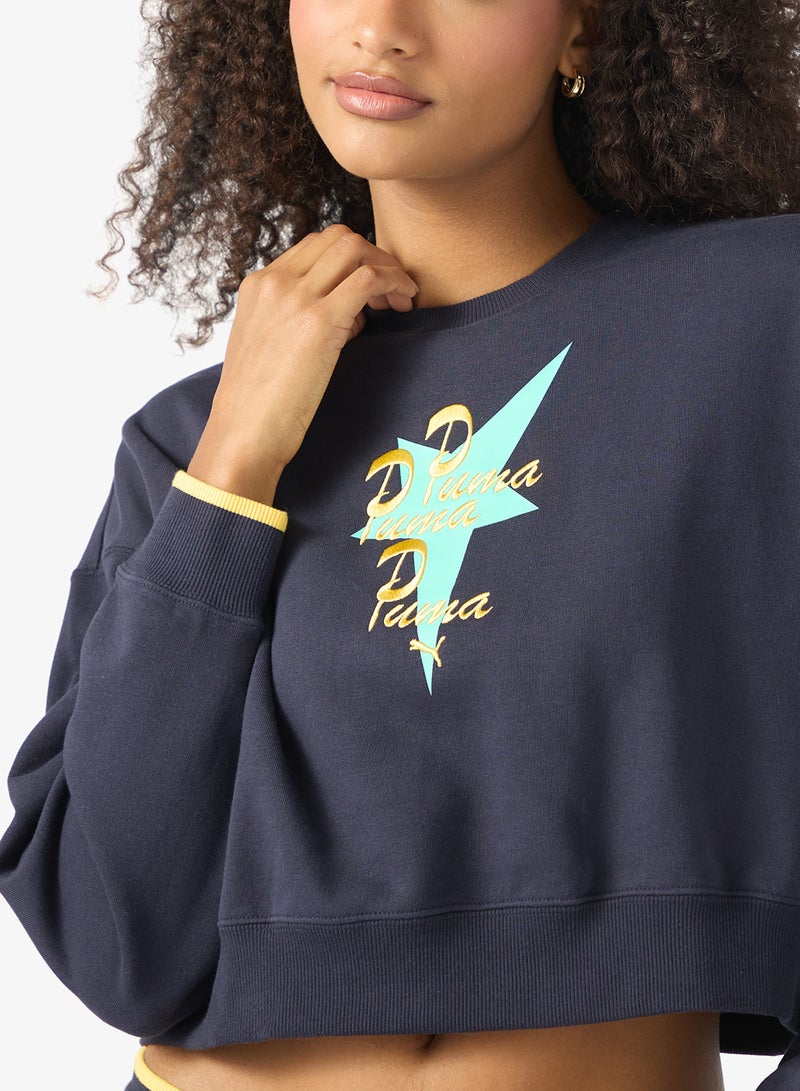 PUMA Road To Unity Graphic Oversized Sweatshirt - Image 3