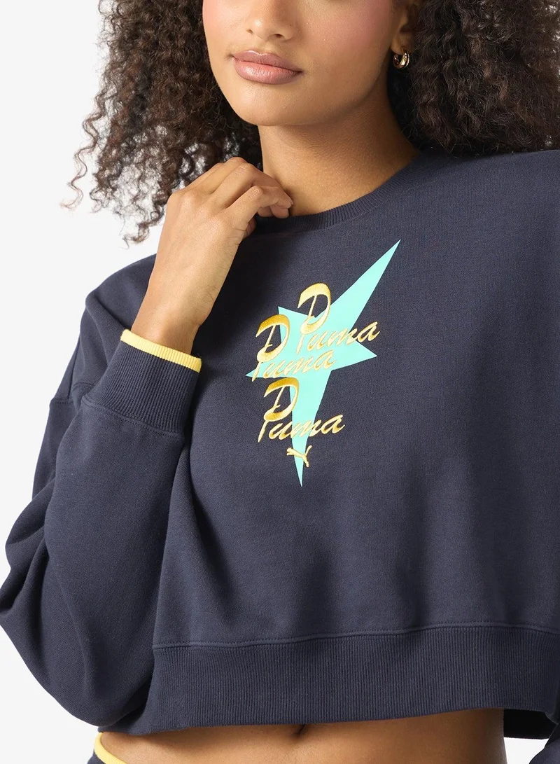 PUMA  Road To Unity Graphic Oversized Sweatshirt for Women | Best Price UAE