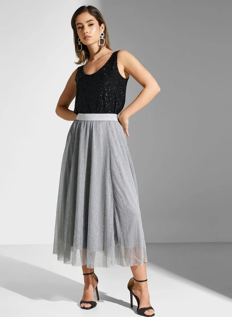 ONLY High Waist Pleated Skirt