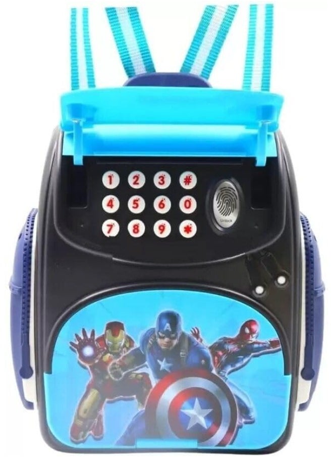 TOY GARDEN Finger Print Mini ATM Money Bank – Musical Money Safe for Kids with Real Cash & Coin Storage | Avengers Design with Fingerprint Sensor  - Image 2