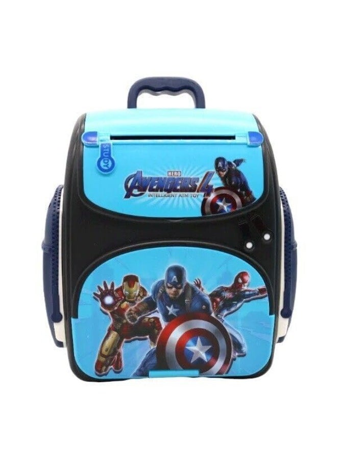 TOY GARDEN Finger Print Mini ATM Money Bank – Musical Money Safe for Kids with Real Cash & Coin Storage | Avengers Design with Fingerprint Sensor  - Image 4