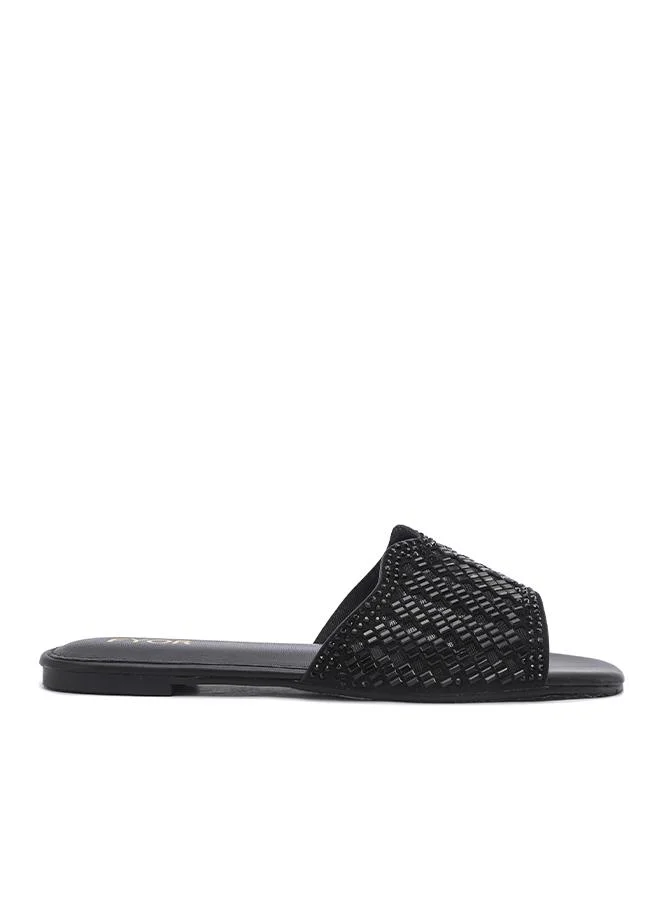 FYOR Cutwork Embellished Flat Sandal MY 388