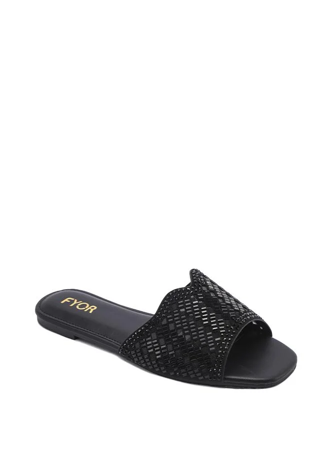 FYOR Cutwork Embellished Flat Sandal MY 388