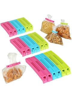 Kitchsy Kitchsy 18 Pcs 3 Different Size Plastic Food Snack Bag Pouch Clip Sealer Large Medium Small Plastic Snack Seal Sealing Bag Clips Vacuum Sealer Set of 18 MultiColor Multicolor  - Image 1