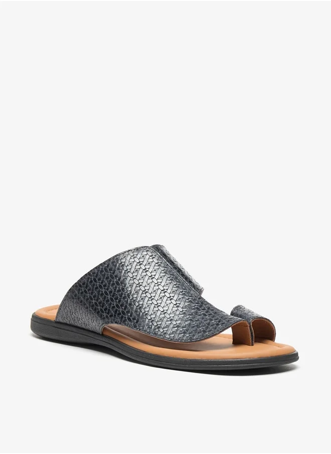 ال بي ال من شو اكسبرس Mens Textured Slip-On Arabic Sandals