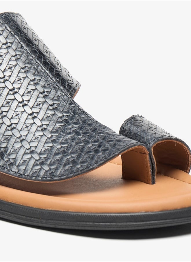 LBL by Shoexpress Mens Textured Slip-On Arabic Sandals  - Image 5
