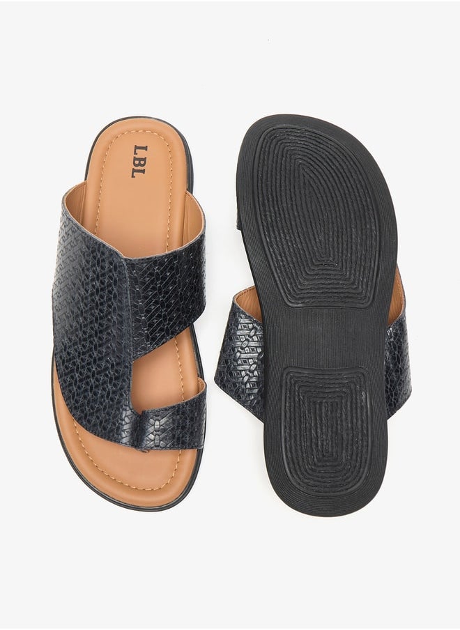 LBL by Shoexpress Mens Textured Slip-On Arabic Sandals  - Image 4