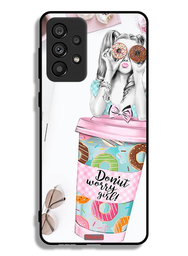 Tolwak Samsung Galaxy A73 5G Protective Case Cover Donut Worry Girl - Image 1