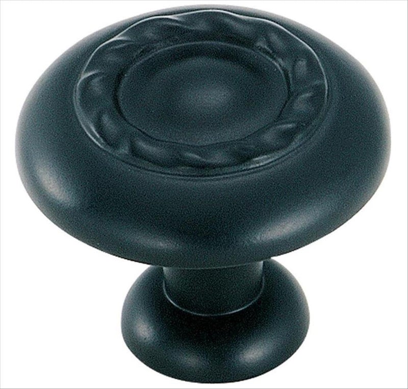 Amerock Inspirations 1-1/4in (32mm) Diameter Knob in Flat Black - Image 1