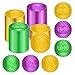 Geodurn 100 Pieces Plastic Mardi Gras Coins Set Assorted Gold Purple and Green Coins Bulk for Mardi Gras Table Decorations Parade Throws Party Favors Carnival Games and Themed Events for Kids Adults - Image 2