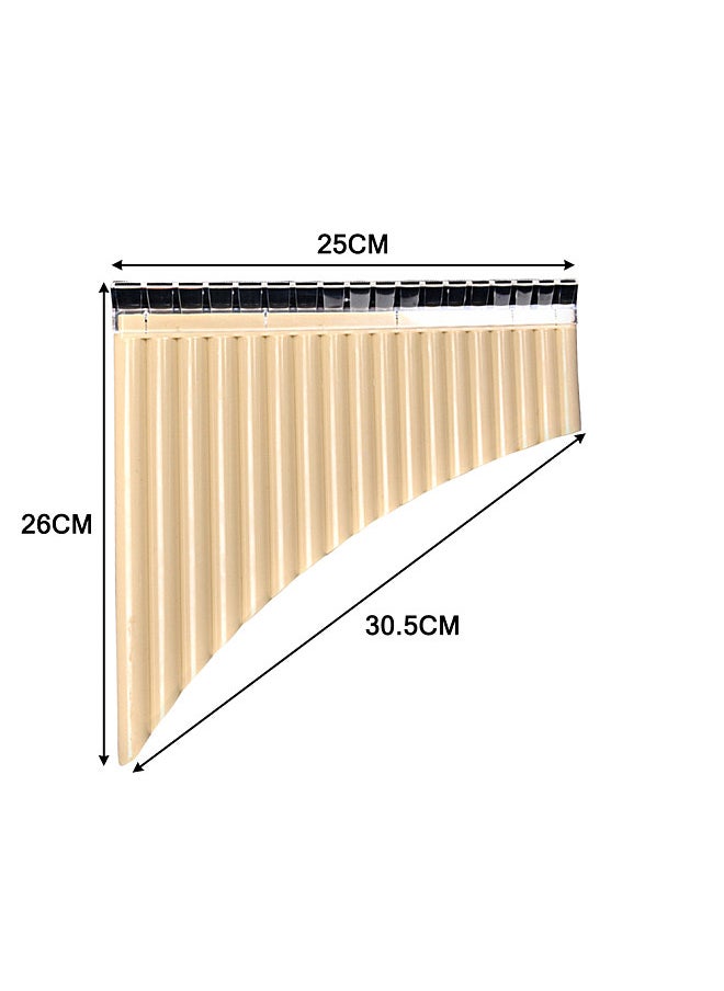 Generic - 18 Pipe Pan Flute Panpipes C Key Pan Pipes with Mouthpiece for Beginners Students - Image 1