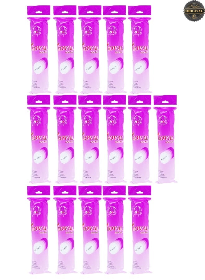 ROVAL 16 Pieces Cotton Pads 160 Pcs - Image 1