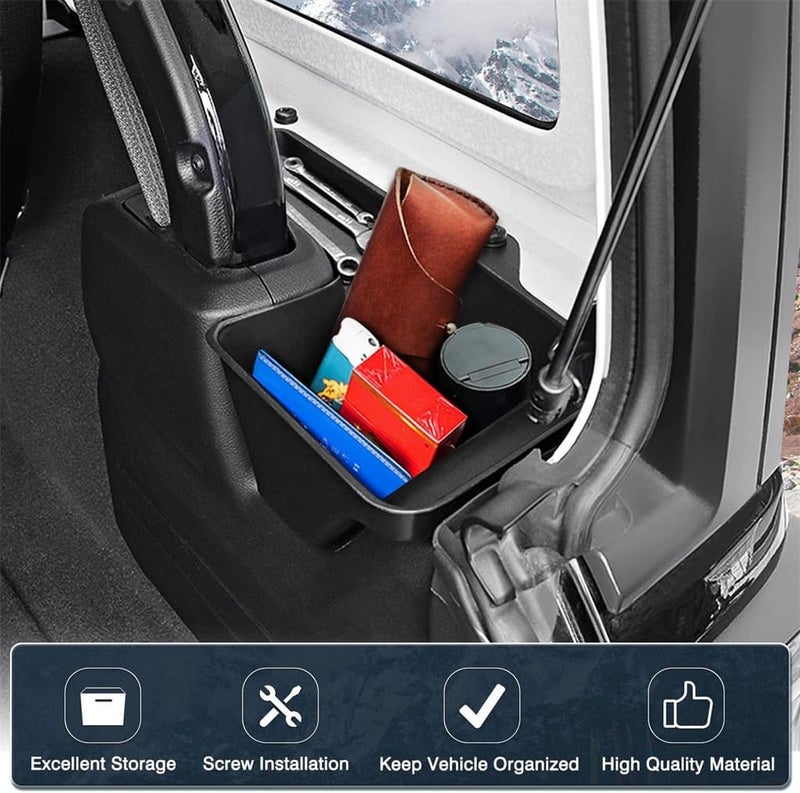 Azonee Trunk Storage Box Tray Fit for Jeep Wrangler JL 2018-2024, Azonee 2 Pack Rear Cargo Side Trunk Storage Tray Organizers Cargo Organizer, Black, Not for Jeep Wrangler Rubicon 4XE / JLU 4XE - Image 5