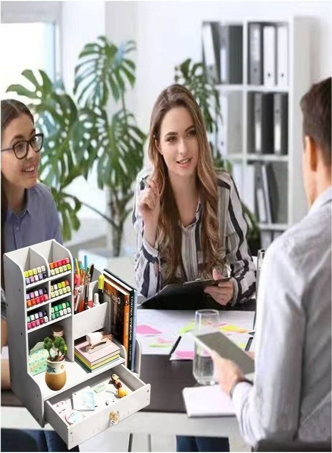 بيوينتي القلم الأبيض المنظم مع الدرج - Image 5