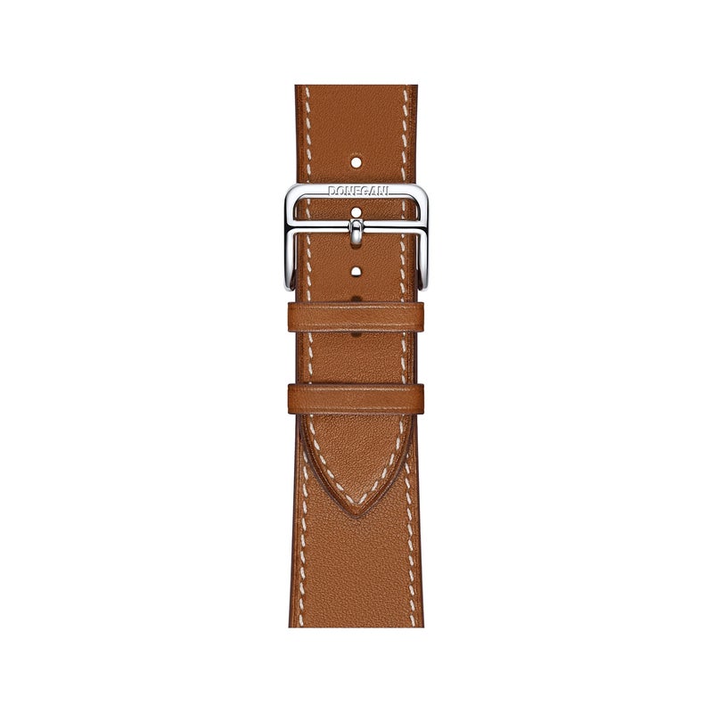 DONEGANI LB1 Leather Band for Apple Watch Bands Women Men Se Ultra 2 40mm 44mm 46mm 42mm 45mm 41mm 38mm 49mm Series 10 9 8 7 6 5 4 3 iWatch Strap Silicone Brown - Image 3