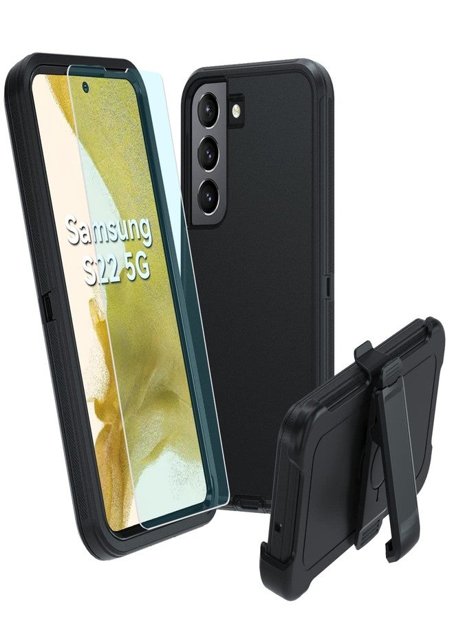 NUFR for Galaxy S22 5G case,Samsung S22 Heavy Duty case,[Military Grade Protective ],[Shockproof] [Dropproof] [Dust-Proof], Compatible with Samsung Galaxy S22 5G (Black) - Image 1