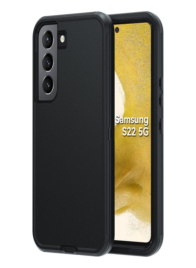 NUFR for Galaxy S22 5G case,Samsung S22 Heavy Duty case,[Military Grade Protective ],[Shockproof] [Dropproof] [Dust-Proof], Compatible with Samsung Galaxy S22 5G (Black) - Image 2
