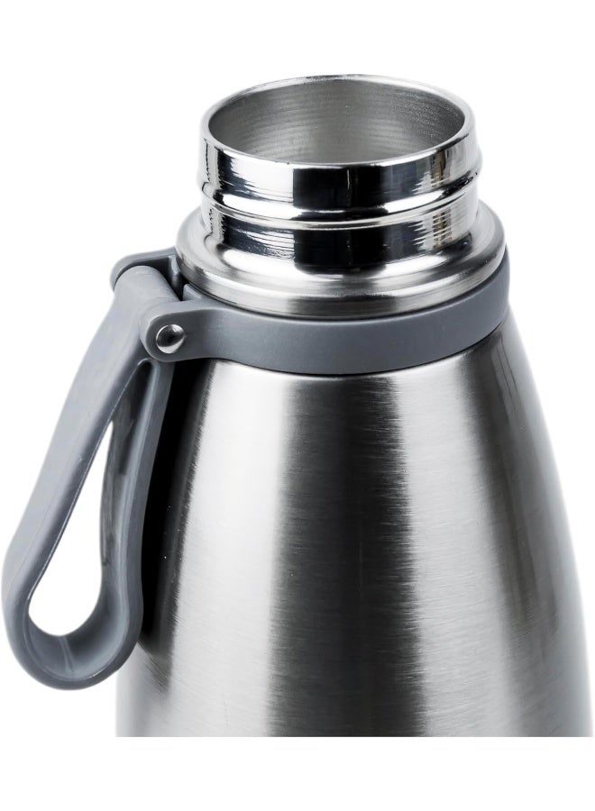 Nessan Elsa 1103Ml Stainless Steel Vacuum Bottle - Double Wall Insulation For Hot And Cold Beverages - Comfortable To Hold - Easy To Carry - Indoor And Outdoor Use - Silver - Image 1