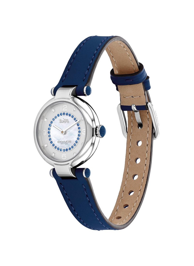 COACH COACH CARY WOMEN's SILVER MOTHER OF PEARL DIAL, NAVY CALFSKIN WATCH - 14503937  - Image 1
